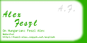 alex feszl business card